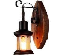 Wall Sconce Light Living Room Creative Metal Wall Lamp Wood Living Room Lamp Retro Industrial Bar Aisle Corridor Wall Light