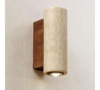 Wall Sconce Light, Wabi Sabi Style Interior Cylindrical Stone Lamp, E26 Screw, Decorative Lighting for Living Room, Dressing Table, Hallway - 9in Yellow