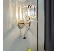 Wall Sconce Lighting Fixture, Gold Metal Wall Lamp, E14 Geometric Design for Living Room, Bedroom, Hallway, Hotel, Wall Wash Light