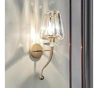 Wall Sconce Lighting Fixture, Gold Metal Wall Lamp, E14 Geometric Design for Living Room, Bedroom, Hallway, Hotel, Wall Wash Light