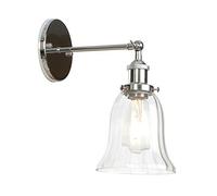 Wall Sconce Loft Vintage Industrial Wall Lamps Clear Glass Lampshade Antique Copper Wall Lights E27 110V-240V For Bedroom Bedside Living Room Aisle Waterproof