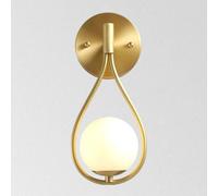 Wall Sconce Minimalist Gold Wall Sconce Restaurant Hotel Glass Wall Lamp E14 Screw Corridor Wall Light Modern Villa Living Room Wall Lantern