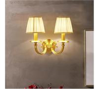 Wall Sconce, Modern Creative Metal Lamp Amen Style Luxury Fabric Sconce Living Room Bedroom Aisle Decoration LED Light Crystal