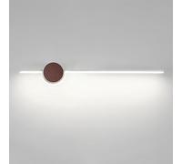 Wall Sconce Modern LED Vanity Wall Light Bar White Linear Mirror Lamp, Wood Base Sconces Wall Lighting 6000K Hardwired Wall Lamps for Bedroom Living Room Hallway