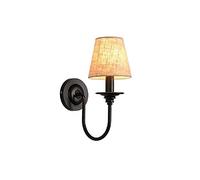 Wall Sconce Modern Wall Lights Living Room with Fabric Shadow Cloth Wall Lamp Indoor Bedside Lamp Black Matte Finish Reading Wall Sconce Bar Cafe Decoration Living Room Light