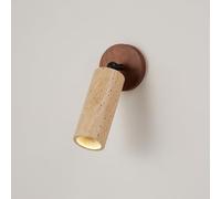 Wall Sconce Natural Stone Adjustable LED Wall Mount Reading Light 180° Rotation Spotlight Wood Bedside Wall Swivel Spot Lights 3000K