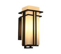 Wall Sconce Outdoor Metal Wrought Iron Wall Lamp IP54 Waterproof Glass Wall Light Patio Door Balcony Doorway Villa Wall Sconce Lantern Garden Trading E27 Edison Wall Spotlights Wat