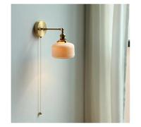 Wall Sconces, Ceramic Copper Arm Wall Lamp Beside Pull Chain Switch Bedroom Bathroom Stair Japan Style Nordic Modern Wandlamp Applique