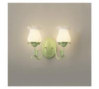 Wall Sconces Creative Flower Shaped Wall Sconces Milk White Glass Lampshade Wall Light Wall Mounted Lighting Fixture for Farmhouse Bedroom Bedside Living Room Restaurant Office Wall Sconce Lighti