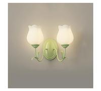 Wall Sconces Creative Flower Shaped Wall Sconces Milk White Glass Lampshade Wall Light Wall Mounted Lighting Fixture for Farmhouse Bedroom Living Room Restaurant Office Wall Sconce Lighting(Size:E) (