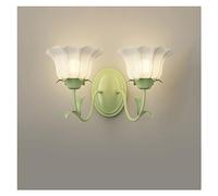 Wall Sconces Creative Flower Shaped Wall Sconces Milk White Glass Lampshade Wall Light Wall Mounted Lighting Fixture for Farmhouse Bedroom Bedside Living Room Restaurant Office Wall Sconce Lighti