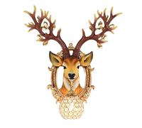 Wall Sconces Indoor 3D Deer Head Wall Mount Lamp Faux Deer Head Sculpture Modern Animal Head Wall Lamp European Vintage Decor Wall Light for Living Room Bedroom Stairs Hallway Porch