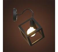 Wall Sconces, Industrial Gooseneck Wall Sconce with Cube Metal Cage in Black Finish Wall Light Wall lamp, Ceiling Light