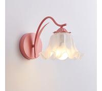 Wall Sconces Iron Fashion Creativity E27 Bud Acrylic Shade Wall Light Fixture Plug-in Reading Lamps Suitable for Corridor, Loft,Passage, Cdecorative Lighting Sconce Exterior Light Fixture/Pink