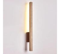 Wall Sconces, LED Hardwired Long Strip Lamp, Natural Yellow Travertine Light Fixture for Corridor, Living Room, Wabi-Sabi Art Design, Wall Mounted Decor