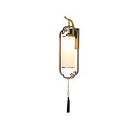 Wall Sconces New Chinese All Copper Wall Lamp, Living Room, Background Wall, Corridor, Bedroom, Bedside Zen Wall Lamp Decor