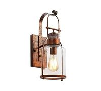 Wall Sconces Vintage Industrial Wall Light Farmhouse Barn Wall Sconces with Glass Shade Wall Lantern Outdoor Indoor Wall Mounted Lighting Fixture for Garage Hallway Aisle Patio Front Door Wall Sconce