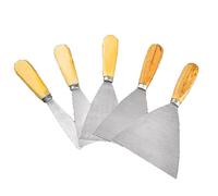 Wall Scraper 5 Pieces 1 2 3 4 5 Inches Wood Handle Putty Knife Set Knife Stainless Steel Filling Knife Putty Drywall Joint Knife Wallpaper Scraper