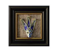 Wall Sculpture with Venetian Mask, Italian Style Modern Artwork, Framed Wall Art, Hand Painted Wall Decoration, Aesthetic-Venetian Room Décor, Gallery, Office Art Show Exhibition, Gifts for New Home