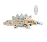 Wall Sensor Board - 35 Inch Sensory Activity Board | Wooden Learning Game Board - Educational Dinosaur Wooden Sensory Board to Promote Motor Skills Cognition for Children in the Playroom Home