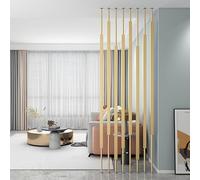 Wall Separation Post Floor to Ceiling Partition Room Dividers Panel, 150cm 240cm 250cm 260cm 300cm Modern Privacy Screen Columnar for Home Office Living Room, Gold(8pcs-B,260cm/102in/8.5ft)