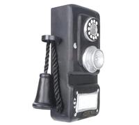 Wall-Set Telephone Model Retro Black Synthetic Resin Decorative Accessory | Vintage Home Ornament, Bar Decoration Prop, Craft Piece with Realistic Rotary Telephone Styling