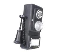 Wall-Set Telephone Model Vintage Resin Decorative Accessory | Black Retro Classical Style, Creative Rotary Design, Realistic Simulation Look, for Bar and Bedroom