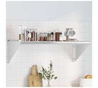 Wall Shelf 100x45x31cm Silver Brushed Stainless Steel Floating Heavy Duty 70kg