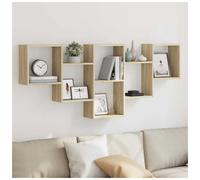 Wall Shelf 159x18x66 cm Sonoma Oak Engineered Wood Modern Floating Space-Savers