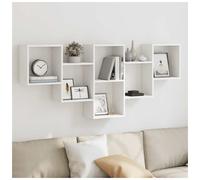 vidaXL Wall Shelf White 159x18x66 cm Engineered Wood
