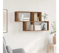 Wall Shelf 4-Tier Rustic Brown Engineered Wood 100 x 20 x 53 cm Floating Display