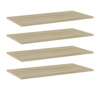 Wall Shelf 4pc Sonoma Oak 80x40x1.5cm Engineered Wood Floating Display Shelf Set