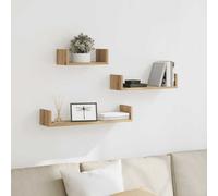 Wall Shelf 60 x 15 x 10 cm Artisan Oak Engineered Wood Floating for Kitchen Wall