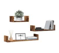 Wall Shelf 60x15x10 cm Old Wood Engineered Wood Floating Rustic Display Storage