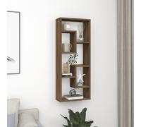 Wall Shelf 60x30x70 cm Brown Oak Engineered Wood Floating Storage Display Unit