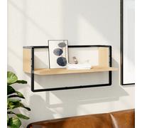 Wall Shelf 65x25x30 cm Sonoma Oak Engineered Wood & Metal Floating Rack for Home