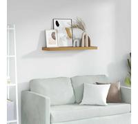Wall Shelf 90x23.5x4cm Brown Engineered Wood Floating Rectangular Display Shelf