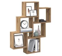 Wall Shelf Artisan Oak Engineered Wood 78x15x93 cm Slim Modern Floating Storage