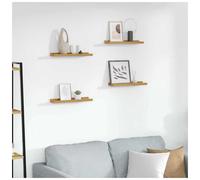 vidaXL Wall Shelf with Shelf 4 pcs Beige 40 x 9 x 3 cm Engineered Wood