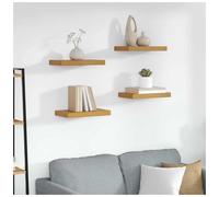 vidaXL Wall Shelf 4 pcs Beige 40 x 23.5 x 4 cm Engineered Wood
