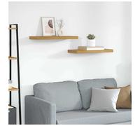 Wall Shelf Beige Engineered Wood 60 x 23.5 x 4 cm Slim Floating Display Storage