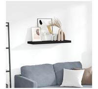 Wall Shelf Black 80x23.5x3.8cm Engineered Wood Floating Minimalist Indoor Small