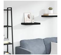 Wall Shelf Black Engineered Wood 40x23x3.8cm Floating Modern Slim RectangularDIY