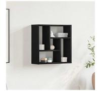 vidaXL Wall Shelf Black Oak 45x16x45 cm Engineered Wood floating shelf