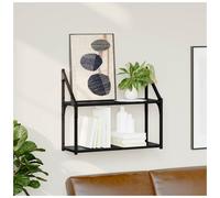 Wall Shelf Black Oak 60x21x51cm Engineered Wood Floating Space-Saving Modern XL