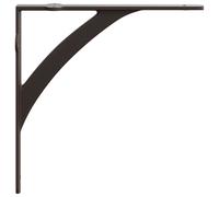 vidaXL Wall Shelf Brackets 12 pcs Black 21 x 21 x 3.5 cm Steel