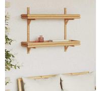 vidaXL Wall Shelf with Shelf Wall-mounted Brown 75 x 26 x 60 cm Bamboo