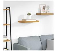 Wall Shelf Brown Engineered Wood 50x23.5x4 cm Slim Floating Display Shelf Modern
