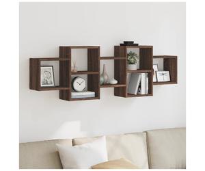 Wall Shelf Brown Oak 129x18x42cm Engineered Wood Floating Space-Saving for Home