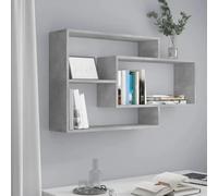 Wall Shelf Concrete Grey 104x20x58.5 cm Engineered Wood